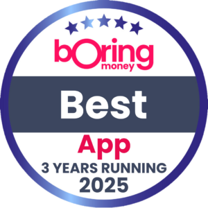 Boring Money Best App - Moneybox - 3 years running 2023-2025